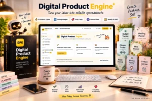 Digital Product Engine review 2026 showing DPE Starter features, pricing, and digital product creation tools